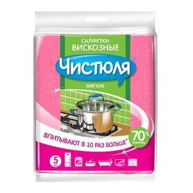 Салфетка виск  5шт 34х38см Чистюля (18/2160)*