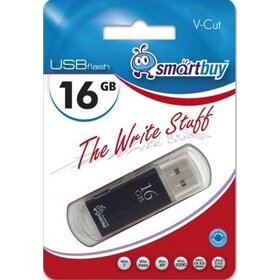 Флэш-диск SmartBuy 16GB V-Cut черный