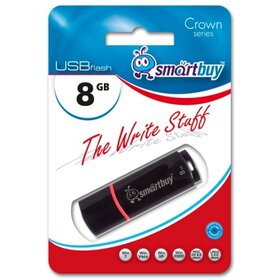 Флэш-диск SmartBuy 8GB Crown черный