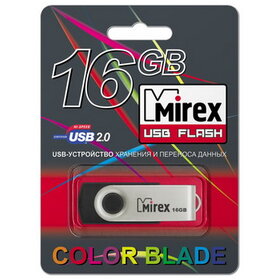 Флэш-диск Mirex 16GB Swivel черный