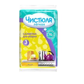 Салфетка виск  3шт 25х38см Чистюля Легкая (36)