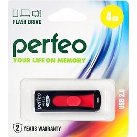 Флэш-диск Perfeo 4GB S01 черный