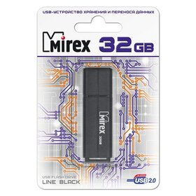 Флэш-диск Mirex 32GB Line черный