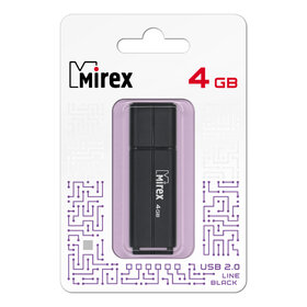Флэш-диск Mirex 4GB Line черный