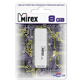 Флэш-диск Mirex 8GB Line белый