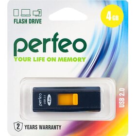 Флэш-диск Perfeo 4GB S02 черный