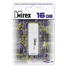 Флэш-диск Mirex 16GB Line белый