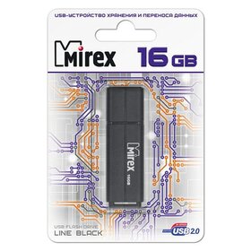 Флэш-диск Mirex 16GB Line черный
