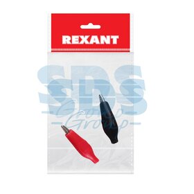 Зажим "крокодил"   5А 46мм черный Rexant (100)