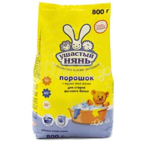 Порошок для стирки УшастыйНянь  800гр (16)
