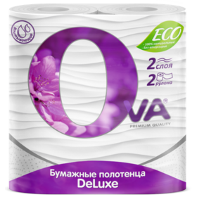 Полотенца  Ova Deluxe 2сл 2шт 2х13,1м (24/336)
