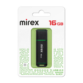 Флэш-диск Mirex 16GB Spacer черный