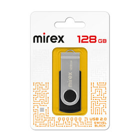 Флэш-диск Mirex 128GB Swivel черный