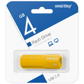 Флэш-диск SmartBuy 4GB Clue желтый