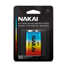 Батарейка 6LR61 NAKAI Hi-Tech 1шт/блистер (12/120)