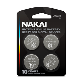 Батарейка литиевая CR 2032 NAKAI Hi-Tech 4шт/блистер 3В (48/144)
