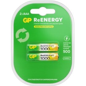 Аккумулятор NiMh R 3 1000мАч GP ReEnergy 2xBL (20/200)