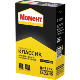 Клей обойный универсальный 500г Момент Классик (12)