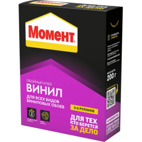 Клей обойный виниловый 200г Момент (24)