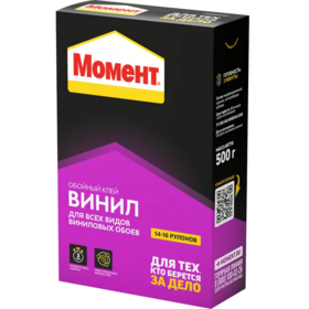 Клей обойный виниловый 500г Момент (12)