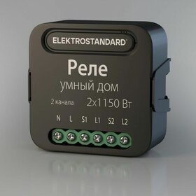 Умный дом реле 2х1150Вт Elektrostandard 76007/00 черный